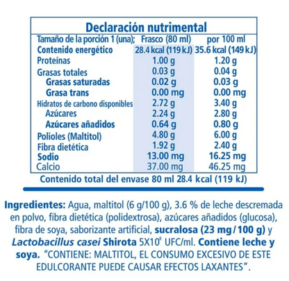 Producto Fermentado Yakult 40 LT 25 pzas de 80 ml c/u -.
