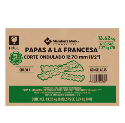 Papas a la Francesa Member's Mark Corte Ondulado 13.62 kg - .
