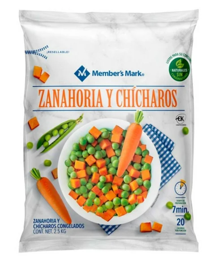 Zanahoria y Chícharos Member's Mark 2.5 Kg - .