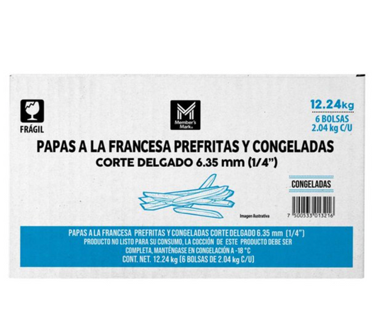 Papas a la Francesa Corte Delgado Member's Mark 12.24 kg - .