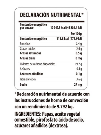 Papas a la Francesa Corte Delgado Member's Mark 12.24 kg - .