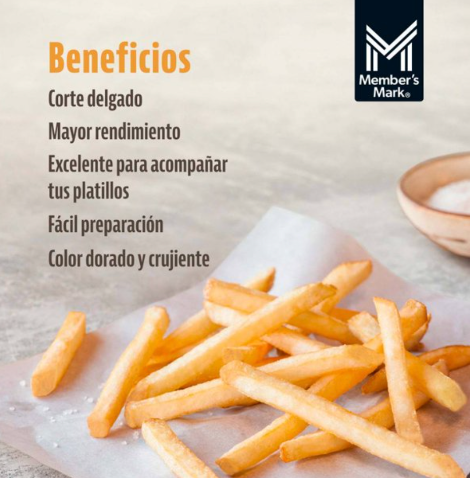 Papas a la Francesa Corte Delgado Member's Mark 12.24 kg - .