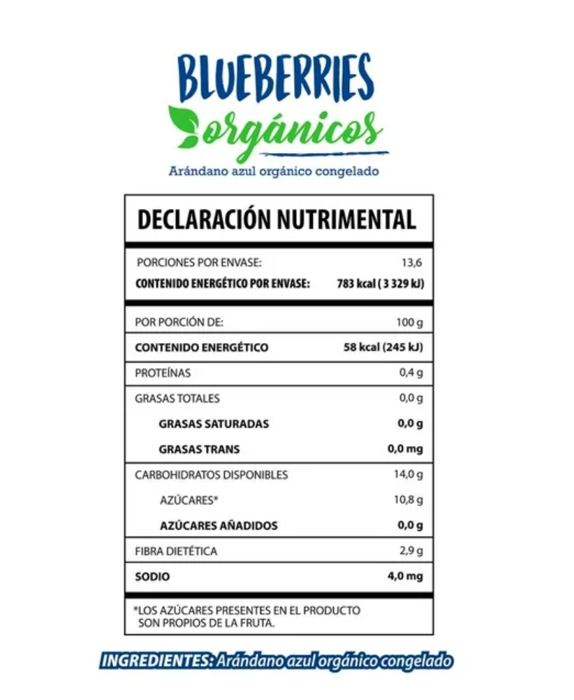 Blueberries Member's Mark Orgánicos 1.36 Kg - .