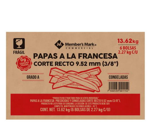 Papas a la Francesa Member's Mark Corte Recto 13.62 kg - .