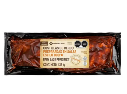 Costillas de Cerdo BBQ Member's Mark 1.36 kg - .