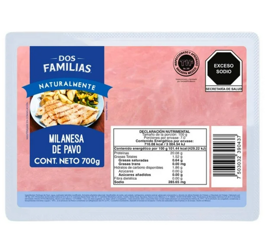 Milanesa de Pavo La sanitaria 700 g - .
