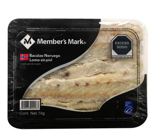 Lomo de Bacalao sin Piel Member's Mark 1 Kg - .