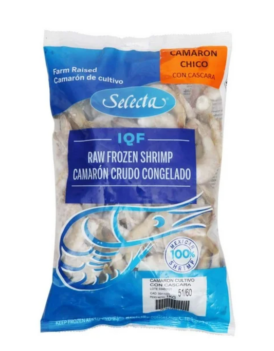Camarón Chico con Cascara Selecta Bolsa - .
