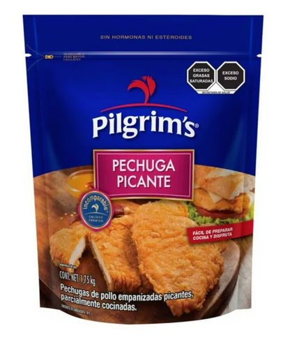 Pechuga Empanizada Picante Pilgrim's 1.75 Kg - .