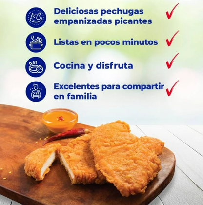Pechuga Empanizada Picante Pilgrim's 1.75 Kg - .