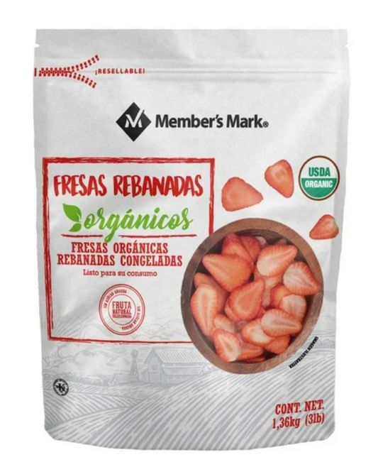 Fresas Rebanadas Member's Mark Orgánicas 1.36 Kg - .