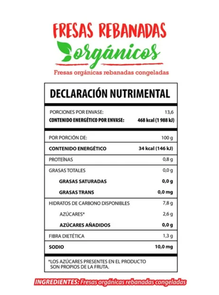 Fresas Rebanadas Member's Mark Orgánicas 1.36 Kg - .