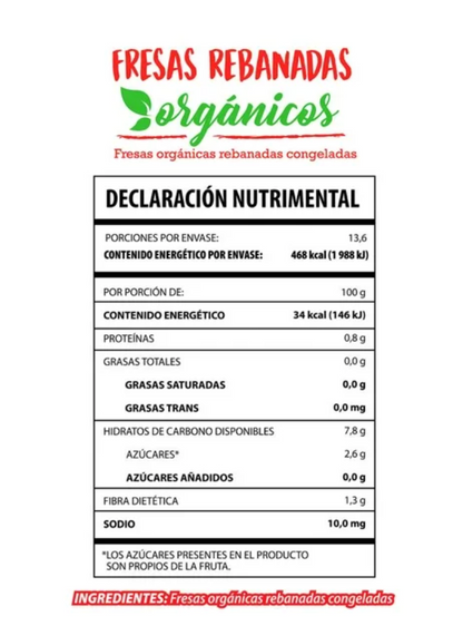 Fresas Rebanadas Member's Mark Orgánicas 1.36 Kg - .