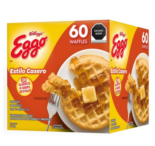 Waffles Eggo Kellogg's Estilo Casero 2.1 Kg - .