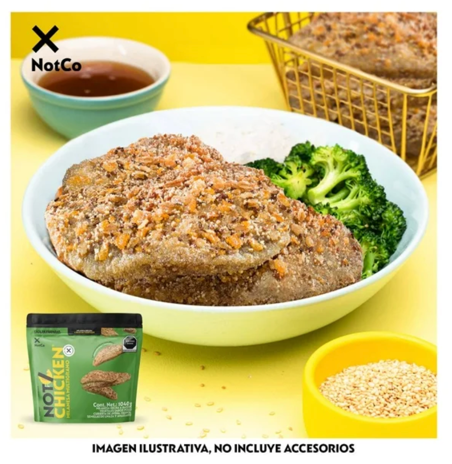 Milanesa Hecha a Base de Vegetales Not Co Not Chicken 1.04 kg - .