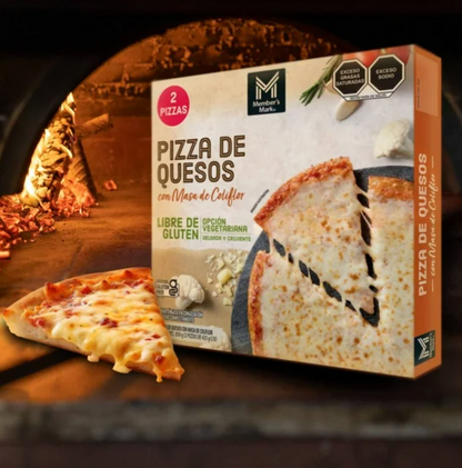 Pizza de Quesos Member's Mark con Masa de Coliflor 2 pzas de 425 g c/u - .