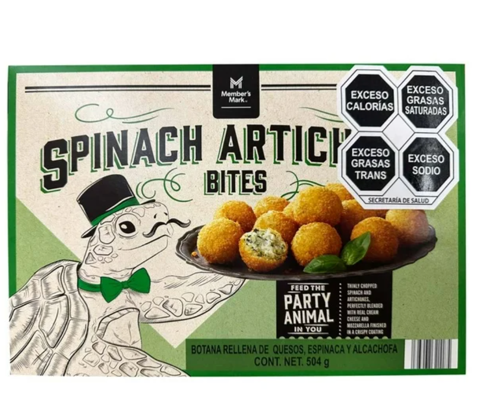 Bites de Espinaca y Alcachofa Member's Mark 504 g - .