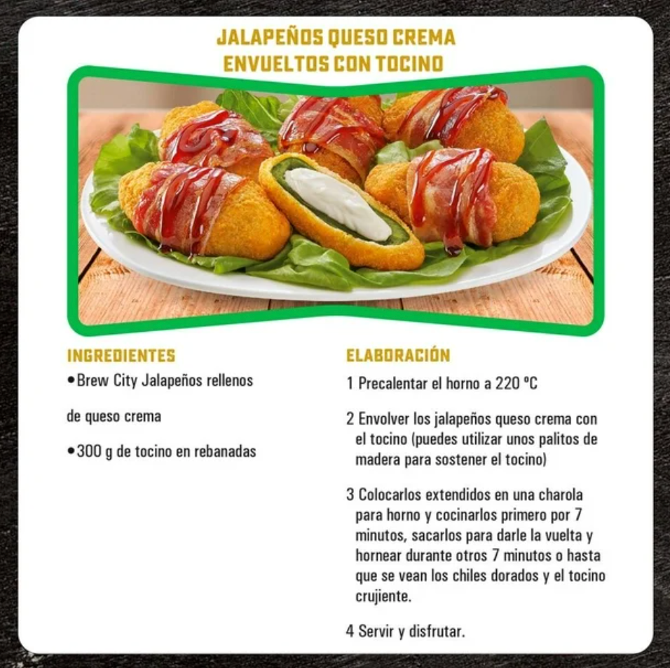 Jalapeños con Queso Crema Brew City 907 gr - .