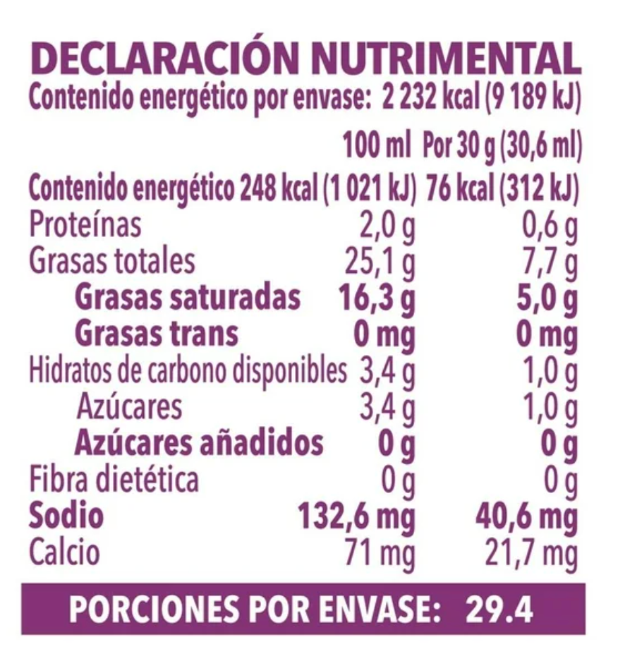 Crema Ácida Alpura Deslactosada 900 ml - .