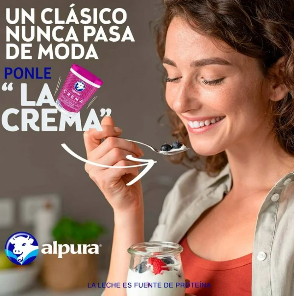 Crema Ácida Alpura Deslactosada 900 ml - .