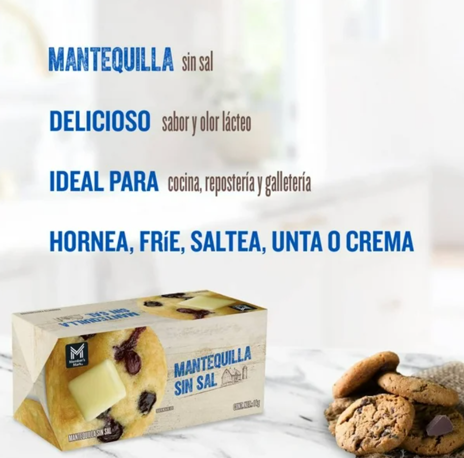 Mantequilla sin Sal Members Mark 1 kg - .