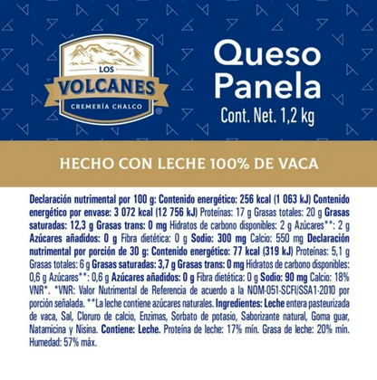 Queso Panela Volcanes 1.2 Kg - .