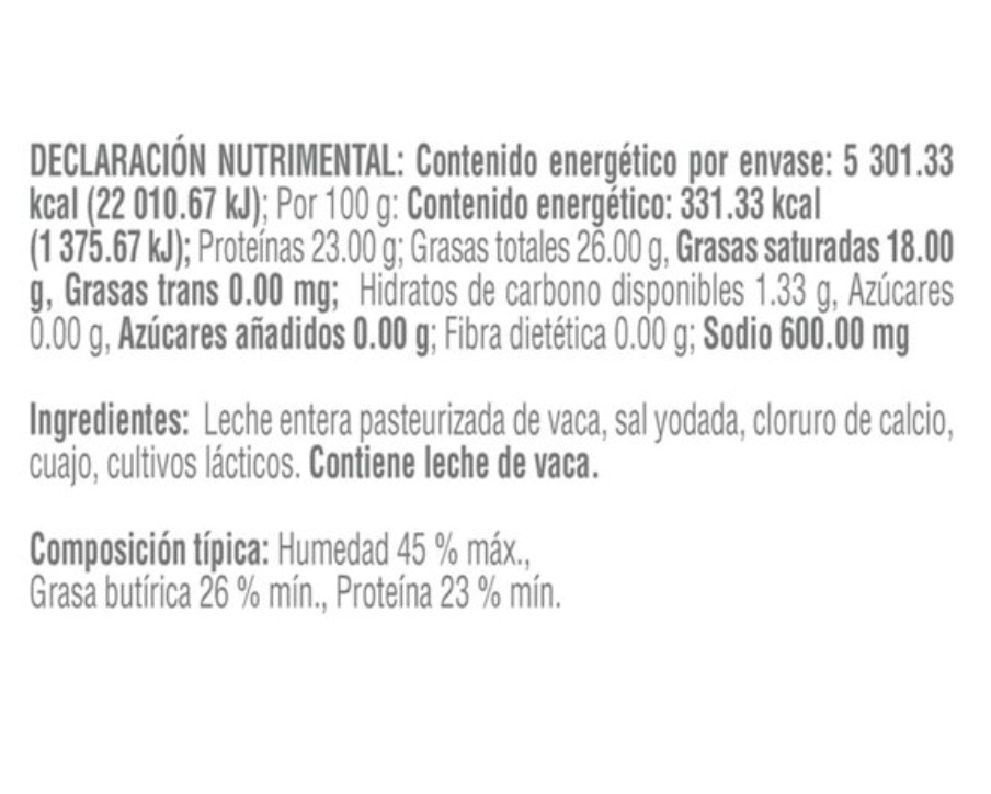Queso Manchego Esmeralda 1.6 Kg - .