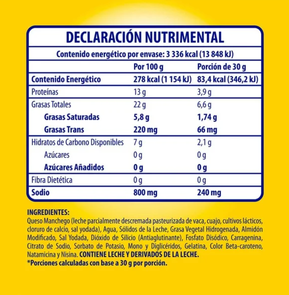 Imitación de Queso Manchego Mariposa Rallado 1.2 kg - .