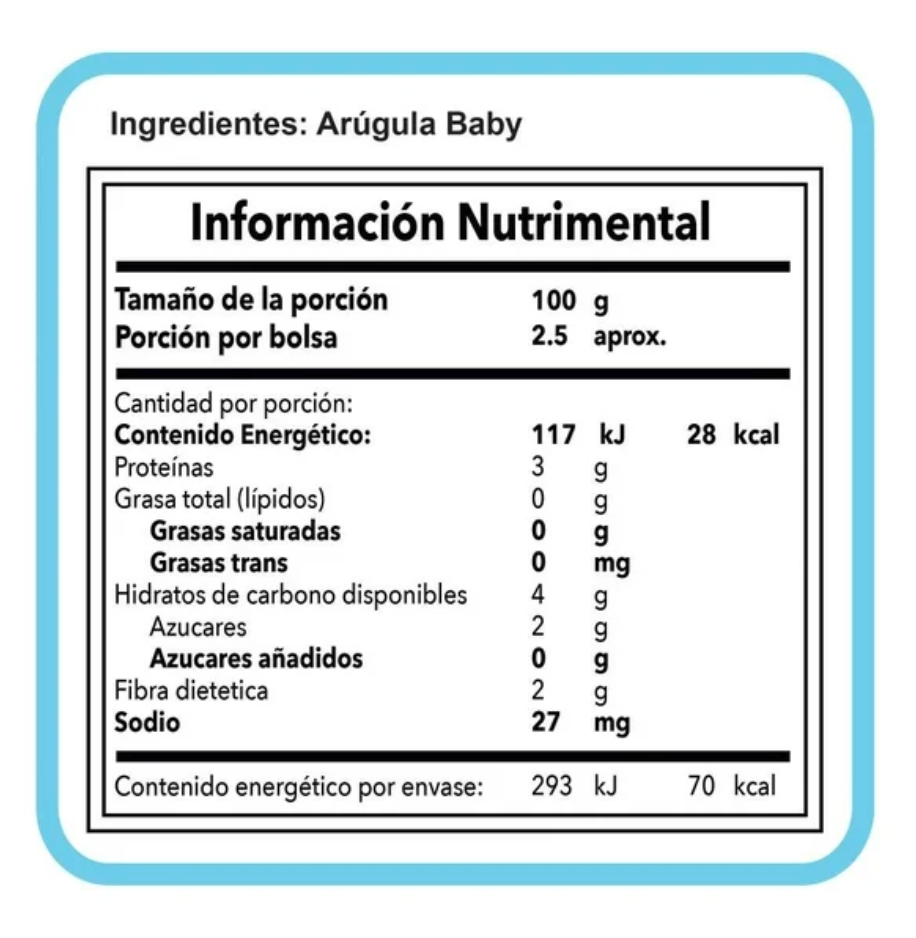 Arúgula Baby Daily Salad 250 gr - .