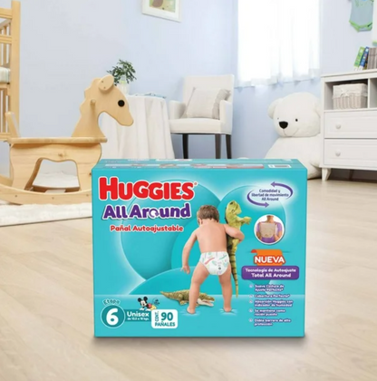Pañales Huggies All Around Etapa 6 Unisex 90 pzas - .