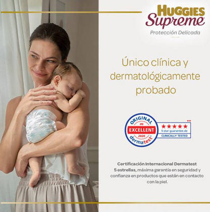 Pañales Huggies Supreme SUPREME Protección Delicada Recién Nacido 90 pzas - .