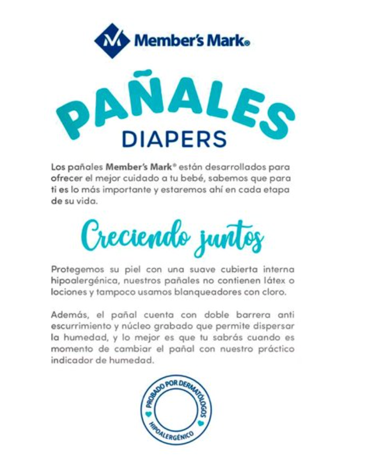 Pañales Etapa 3 Member's Mark 80 pzas - .