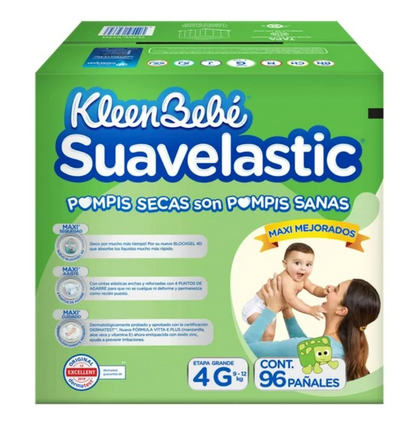 Pañales KLEENBEBE Suavelastic Grande 96 piezas - .