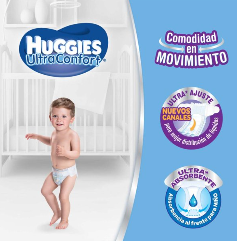 Pañales Etapa 4 Huggies Ultraconfort Niño 99 pzas - .