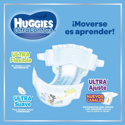 Pañales Etapa 4 Huggies Ultraconfort Niño 99 pzas - .