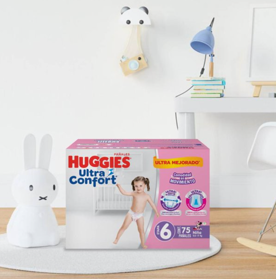 Pañales Huggies Ultra Confort Etapa 6 Niña 75 pzas - .
