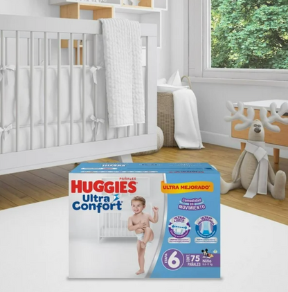 Pañales Huggies Ultra Confort Etapa 6 Niño 75 pzas - .