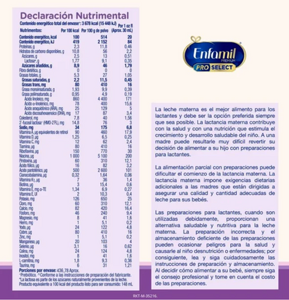 Fórmula Especializada Enfamil Pro Select 0 a 12 meses Pack 2.2 Kg - .