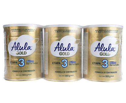 Fórmula Infantil de Continuación Alula Gold Progress 3 pzas de 900 gr c/u - .
