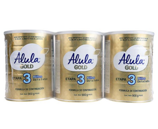 Fórmula Infantil de Continuación Alula Gold Progress 3 pzas de 900 gr c/u - .