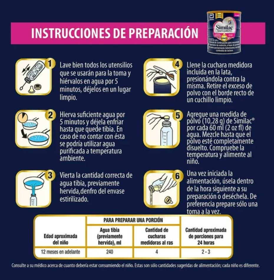 Fórmula de Continuación SIMILAC Etapa 2 3pack de 800g c/u - .