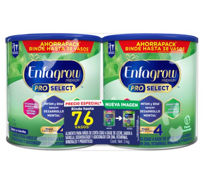 Alimento Para Niños Enfagrow Promental Etapa 4 con 2 Latas de 1.5 kg c/u - .