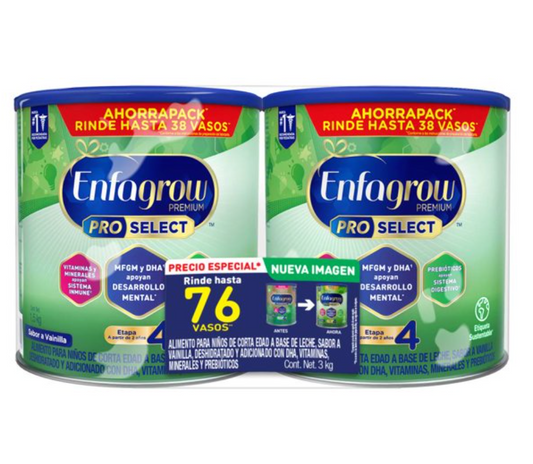 Alimento Para Niños Enfagrow Promental Etapa 4 con 2 Latas de 1.5 kg c/u - .