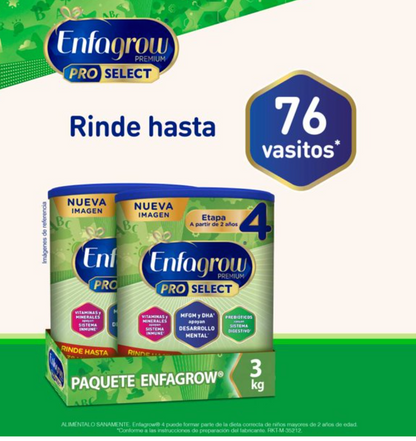 Alimento Para Niños Enfagrow Promental Etapa 4 con 2 Latas de 1.5 kg c/u - .