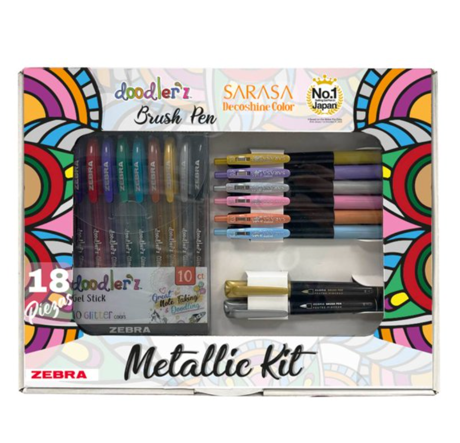 Kit de Escritura Zebra Doodler'z con 18 pzas Mandala - .