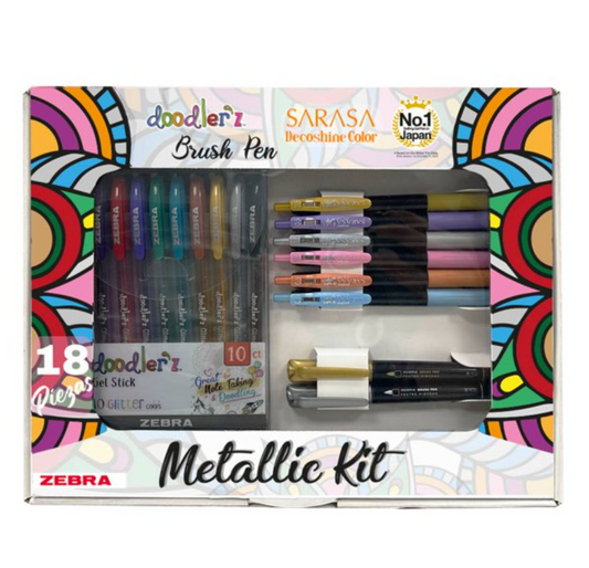Kit de Escritura Zebra Doodler'z con 18 pzas Mandala - .