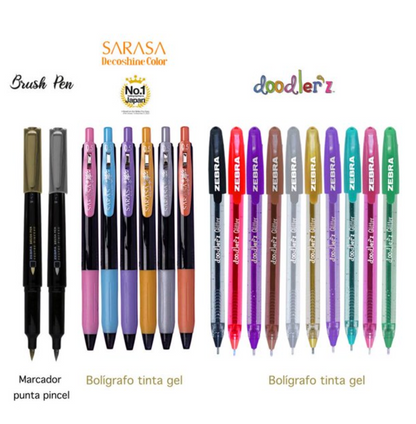 Kit de Escritura Zebra Doodler'z con 18 pzas Mandala - .