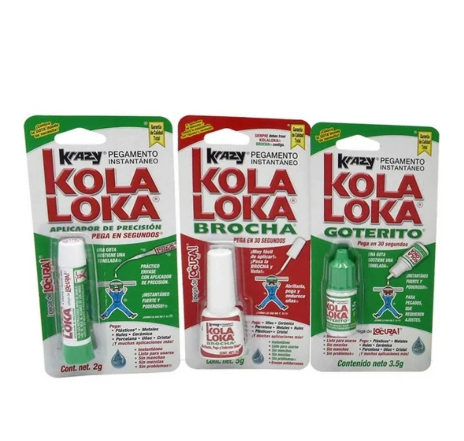 Set de Pegamentos Kola Loka 7 pzas - .