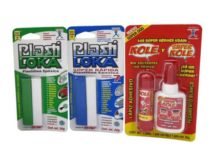 Set de Pegamentos Kola Loka 7 pzas - .