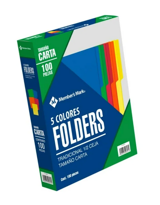 Folder Carta Member's Mark Arcoiris con 100 pzas - .